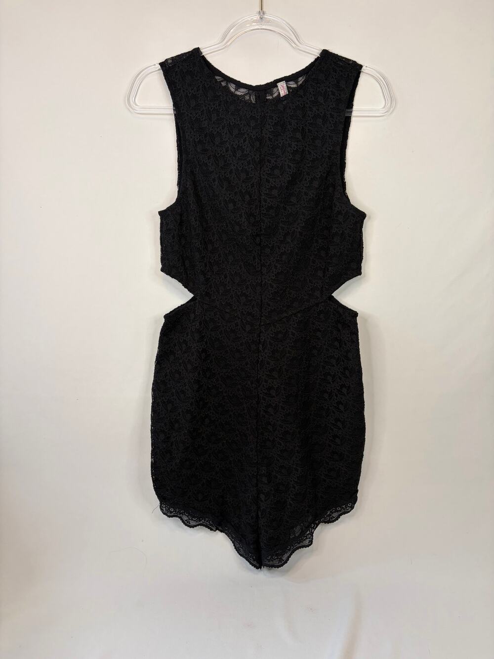 Intimately Free People Lace Mini Dress Cut out Sides Black Size Large Fitted